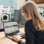a customer watching our training on their laptop